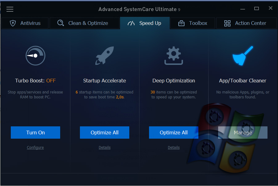 System care 17. Advanced SYSTEMCARE 9. Advanced SYSTEMCARE автозапуск приложений. Устанавливаем программу "ASC-Ultimate-Setup. ICOS Advanced System.