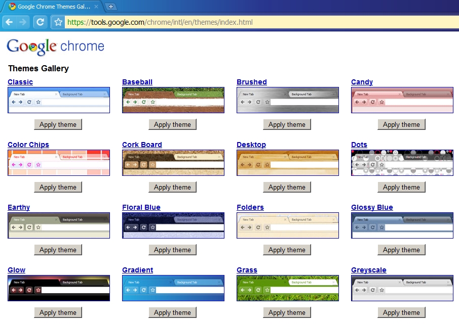 Каталог chrome. Google Chrome Themes. Google Themes. Режим Classic Chrome.