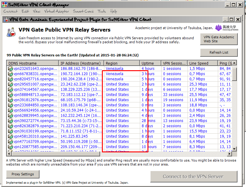 Opengw net public. VPN Gate сервера. VPN Gate таблица. Список VPN серверов. Таблица public VPN relay Servers.