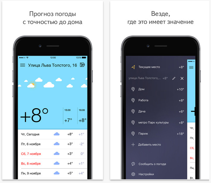 Погода приложения weather