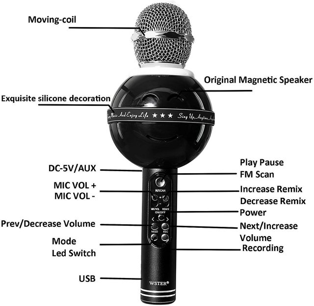 Karaoke инструкция. Микрофон Wster 878. Караоке микрофон Wster WS - 878. Микрофон DS 878 И WS 878. Беспроводной микрофон для караоке ve 855 инструкция.