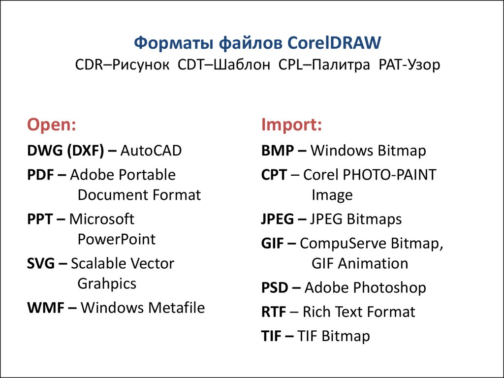 Форматы файлов картинок