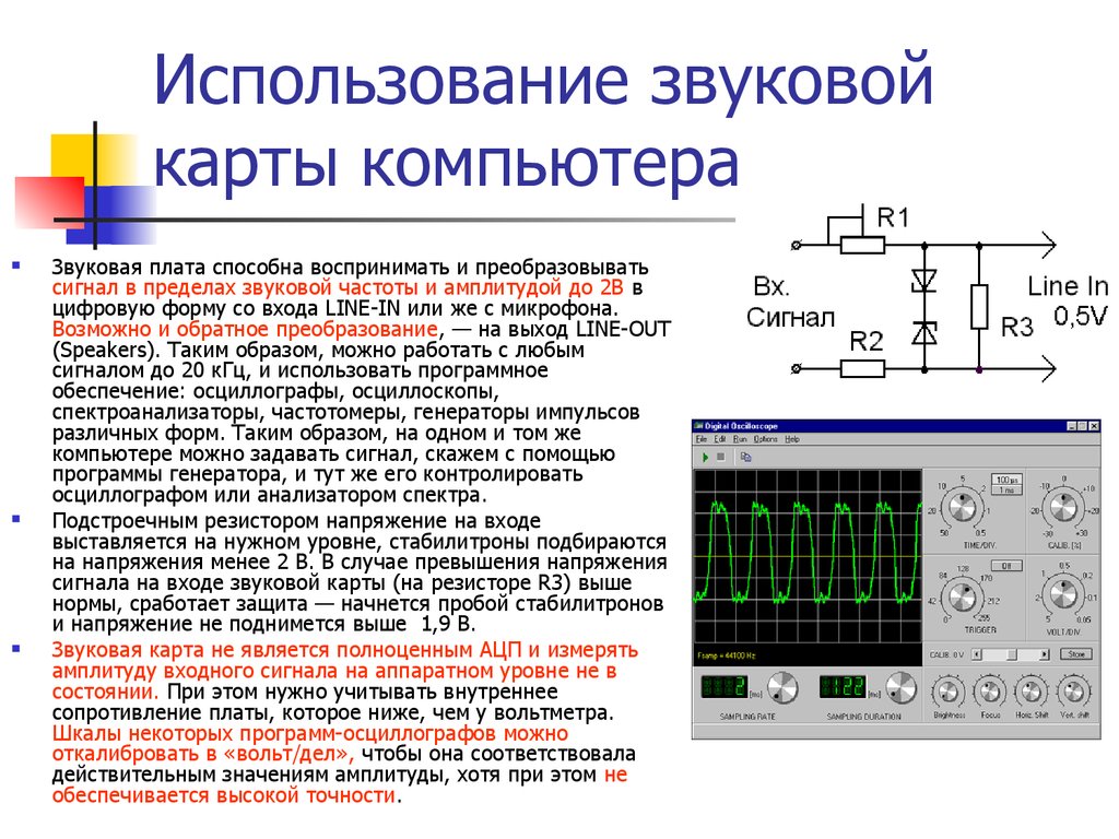 Схема звуковой карты