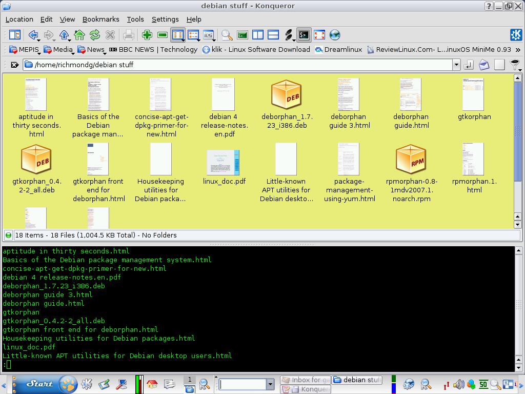 Linux docs. Диспетчера файлов Konqueror. Kde file browser. Команда для скачивания Konqueror. Aptitude package Manager.