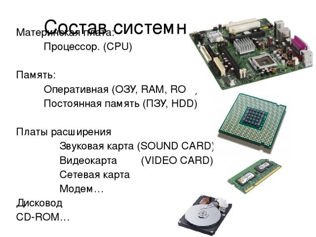 Видеокарта звуковая карта сетевая карта эти устройства относятся к