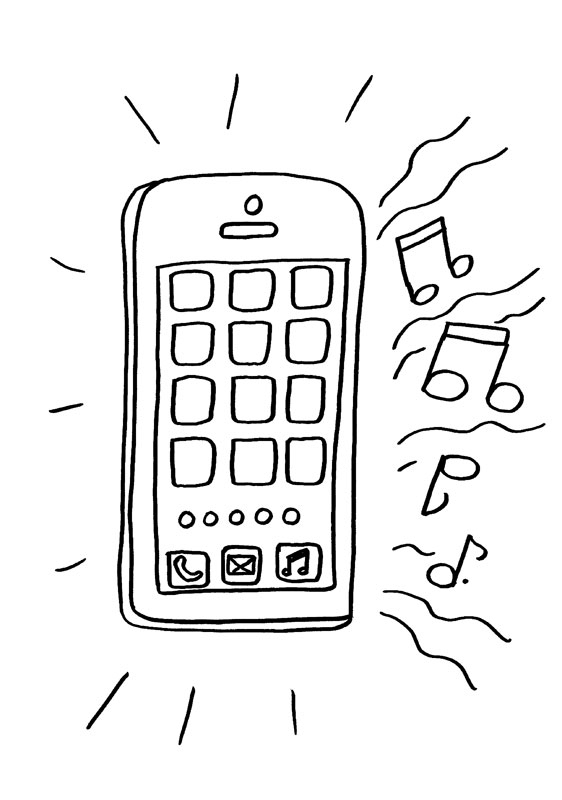Как нарисовать мобильник