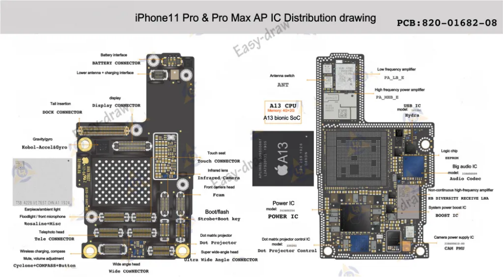 Схема платы iphone xr