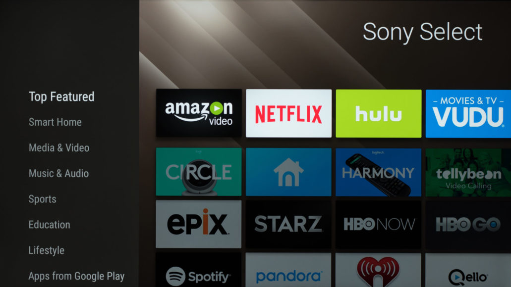 Телевизор сони приложения. Sony магазин приложений. Android TV. Sony select на телевизоре Sony. Меню Sony select TV.