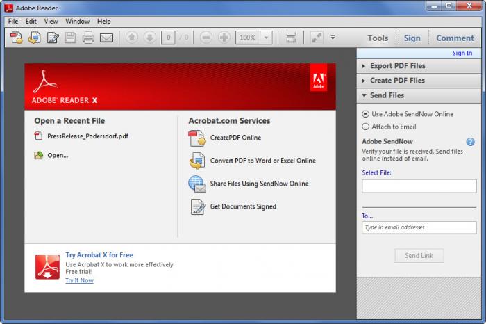 Adobe reader версии 10. Adobe Reader Скриншот. Adobe screenshot Reader.