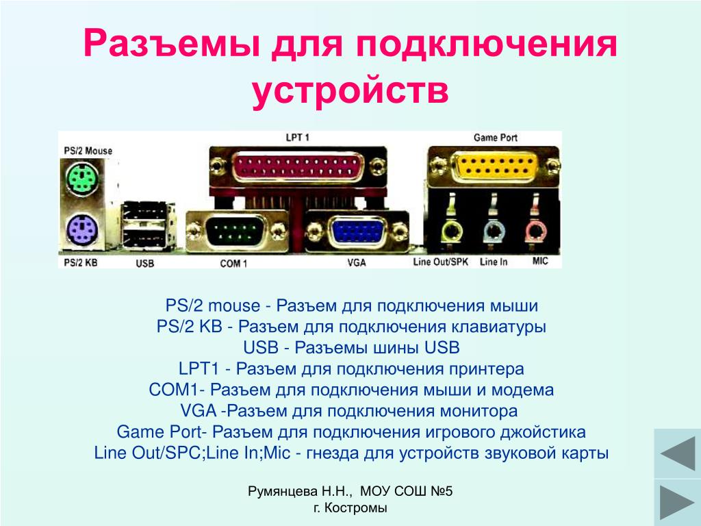 Какому типу портов соответствует порт подключения указанный на картинке