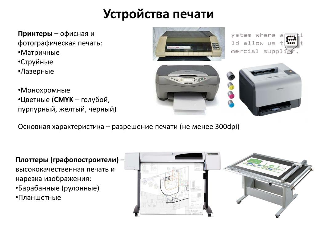 Типы печати. Принтеры матричные струйные лазерные. Печать устройство. Печатное устройство. Типы печатающих устройств.