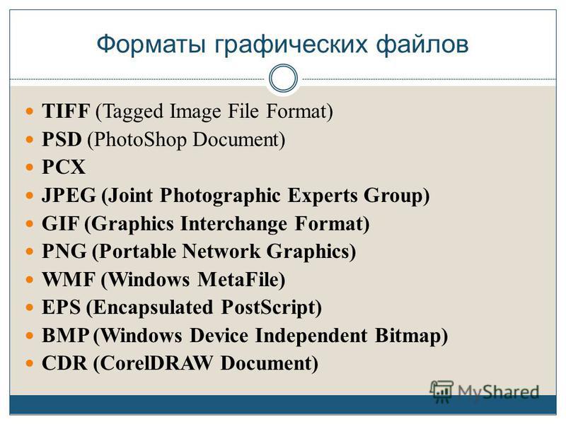 Форматы файлов векторных изображений их особенности