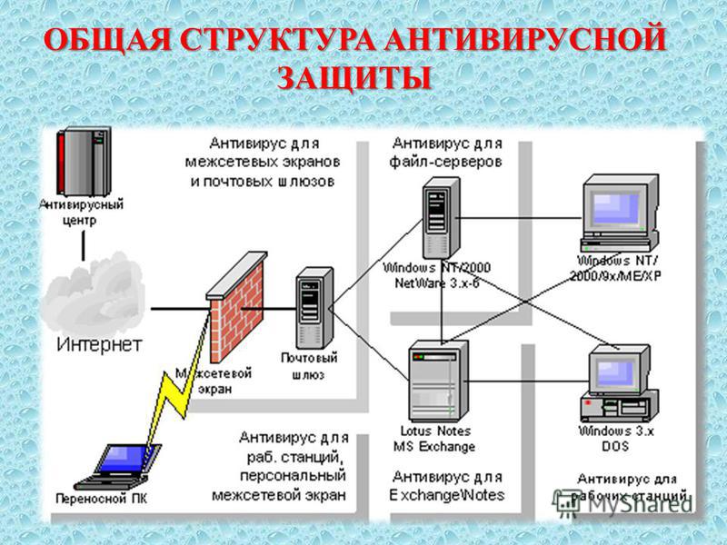 База данных вирусов. Антивирусная защита схема. Принцип работы антивируса схема. Общая структура антивирусной защиты локальной сети. Схема организации антивирусной защиты.