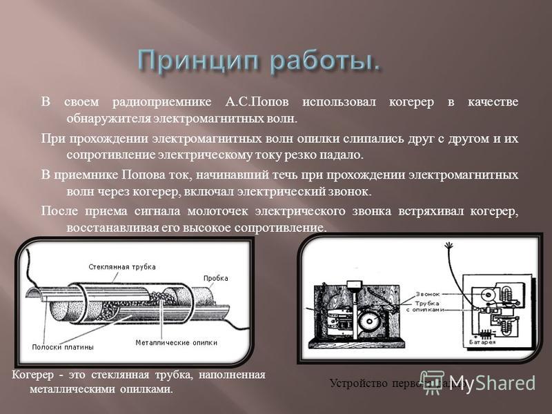 Схема первого радиоприемника