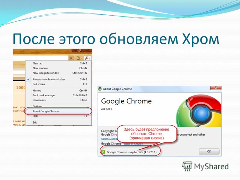 Обновить хром. Обновление хром.