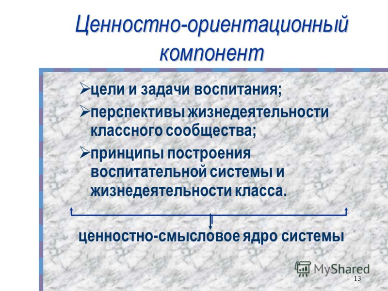 Принцип сообщества. Ценностно-ориентационный компонент. Ценностно-ориентационный компонент воспитательной системы. Перспективы и принципы жизнедеятельности классного сообщества. Воспитательная система ценностные ориентиры.