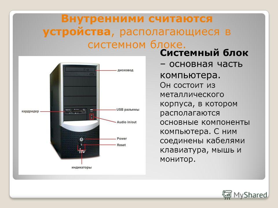 Системный блок характеристики. Колонка внутри системного блока. Устройства которые находятся в системном блоке компьютера.