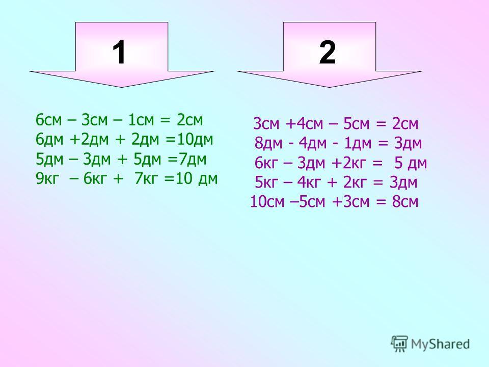 4 см2 в см. 6дм-10см. 2 Дм 5 см +4 см. 1дм7см+4см. 3дм 4см-4см.