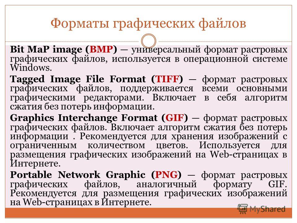 Растровые форматы графических изображений