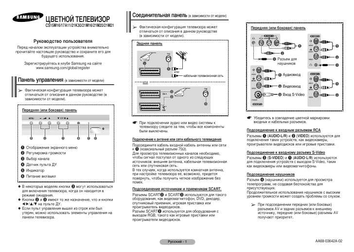 Samsung cs 21m20mqq схема