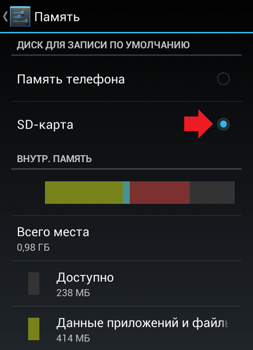 Карта памяти на андроид где найти