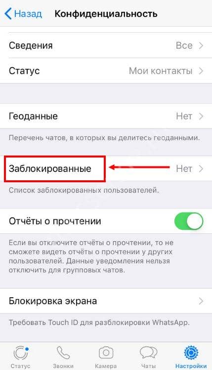 Как восстановить заблокированный чат. Заблокированные номера в ватсапе на айфоне.