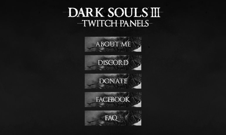 Dark souls ключ steam. Для Твича. Черный баннер для Твича. Панели для Твича. Кнопки для Твича.