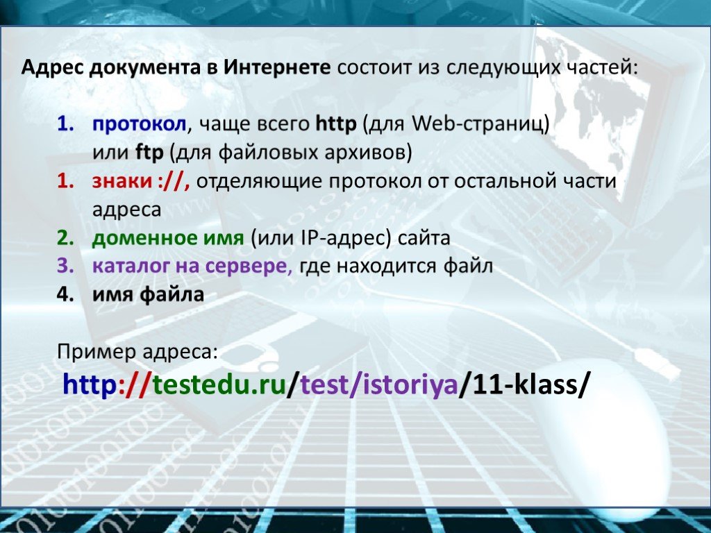 Какая часть url является схемой