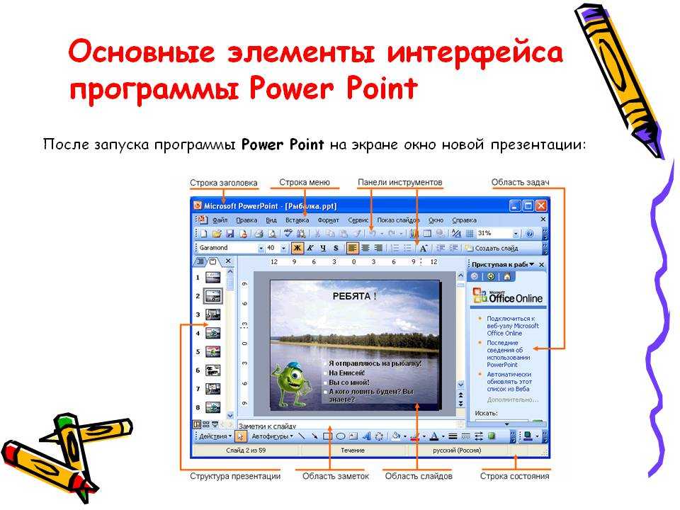 Программа повер пойнт. Интерфейс программы MS POWERPOINT. Интерфейс программы MS POWERPOINT кратко. Панели инструментов Microsoft Power point. Элементы интерфейса программы POWERPOINT.