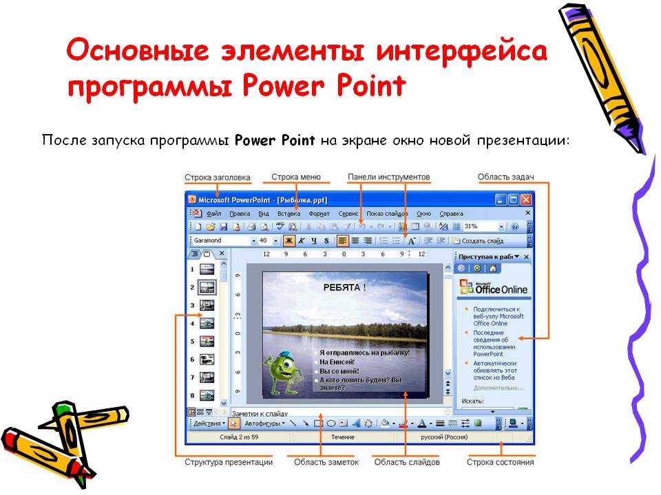 Повер поинт на компьютере. Интерфейс программы MS POWERPOINT. Интерфейс программы MS POWERPOINT кратко. Элементы программы POWERPOINT. Основные элементы интерфейса программы.