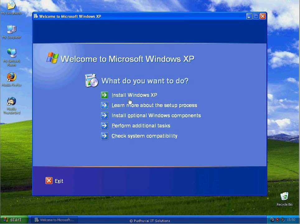 Установить windows 7 установленной xp