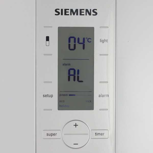 Горит аларм. Холодильник Siemens kg39na25. Холодильник бош двухкамерный Alarm.