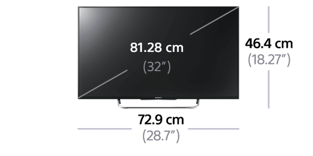 Диагональ 32 дюйма в см ширина. Габариты телевизора сони 65 дюймов. Телевизор Sony 55 дюймов габариты. Телевизор самсунг 32 дюймов габариты. TV Sony 50 дюймов габариты.