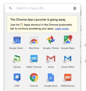 chrome app launcher discontinued