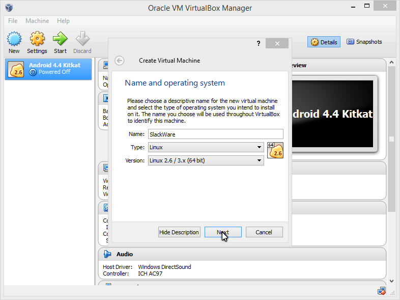 Slackware SSH connection on VIRTUALBOX. VIRTUALBOX screenshot multiple Systems. Slackware diskettes.