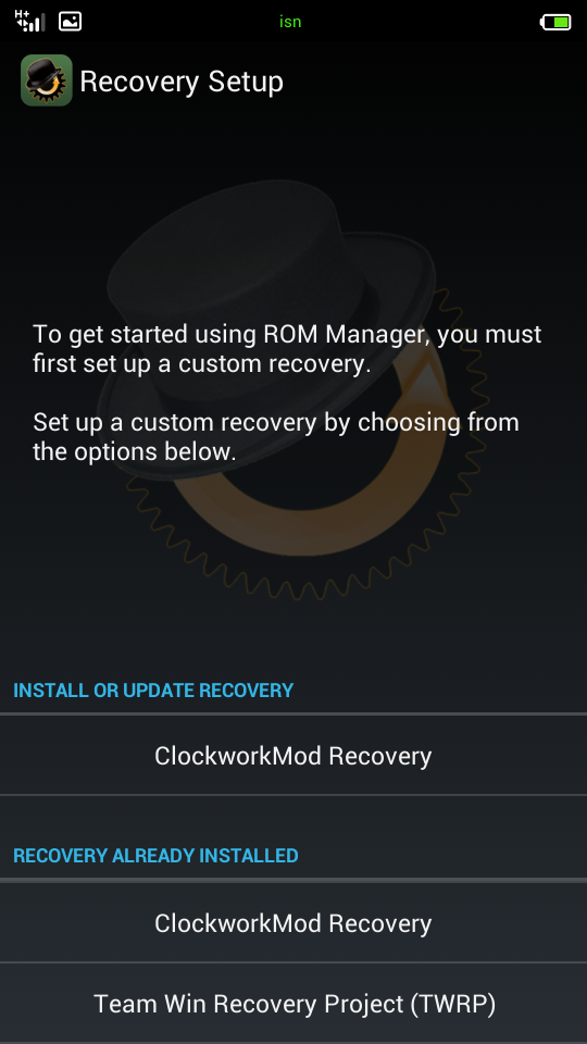 CWM Recovery. CLOCKWORKMOD.