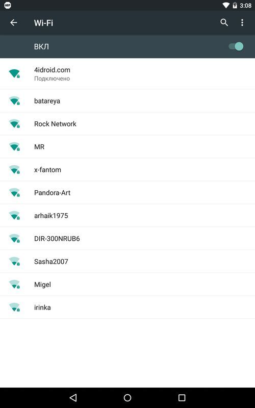 wi-fi options android