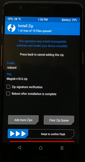 Oneplus TWRP install magisk
