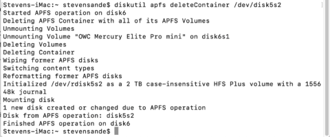 Как вернуть диск из APFS обратно в HFS+