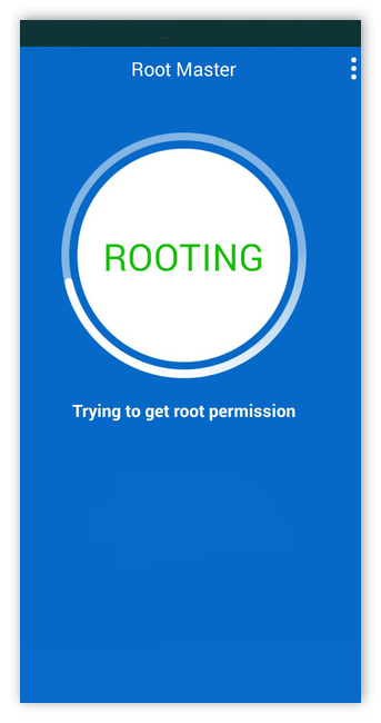 Процесс получения root в Root Master для Андроид