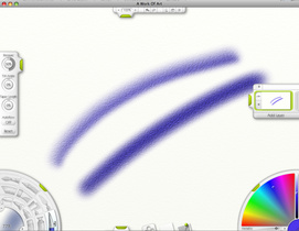 ArtRage. Левый штрих с наклоном, правый без наклона.