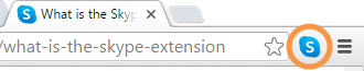 Skype extension in browser toolbar