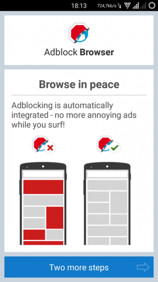 AdBlock Browser start