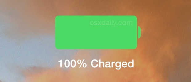 100 percent charge on iPhone