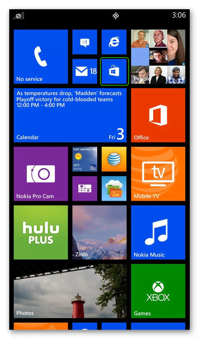 Запуск Microsoft Store в Windows Phone