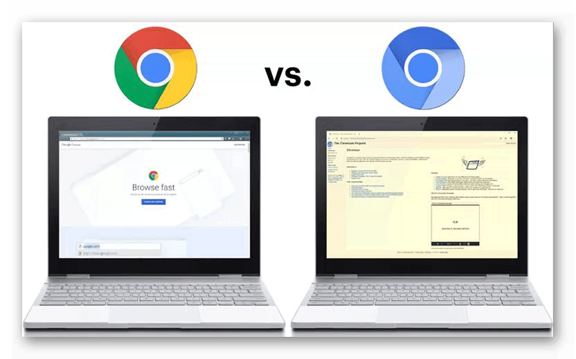 Картинка Сравнение Chromium и Google Chrome