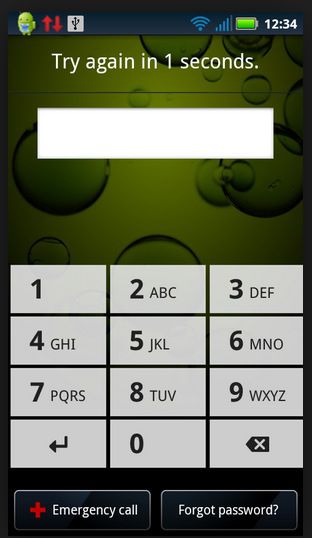 enter a wrong pin on your android