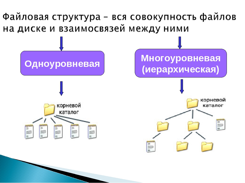 Организовать файл. Одноуровневая и многоуровневая файловая структура. Файловая система. Иерархическая структура файловой системы.. Иерархическая файловая структура схема. Одноуровневая файловая структура схема.