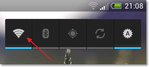 Виджет для включения Wi-Fi Виджет для включения Wi-Fi