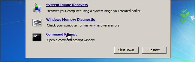 удалить пароль Windows 7